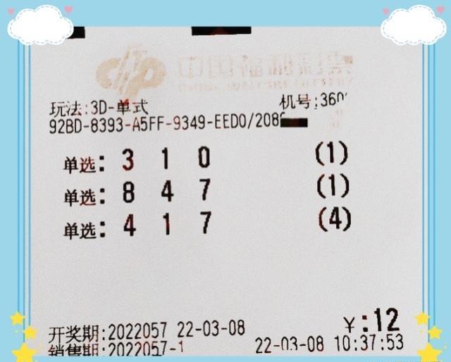 福彩3D开机号试机号历史查询，揭秘彩票背后的数字秘密