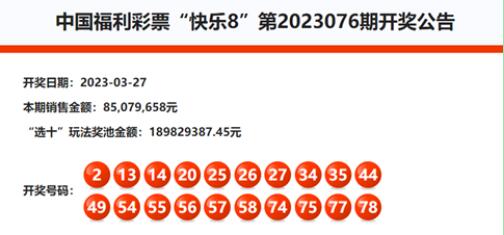 中国福彩快乐8开奖结果中奖规则详解