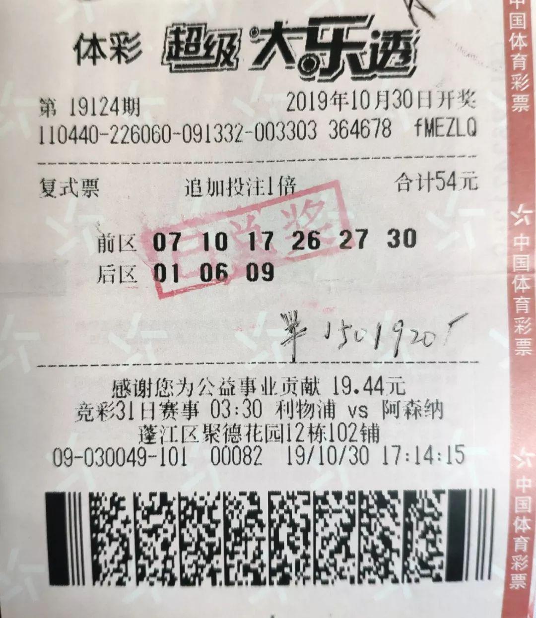 买大乐透复式，投入24元，期待幸运降临