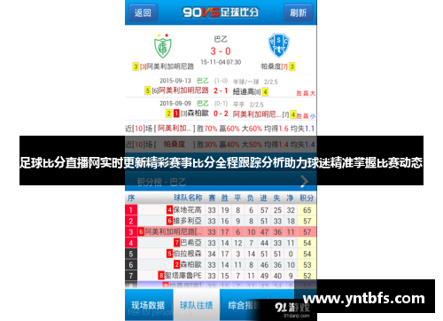 完整比分直播网，实时呈现比赛的精彩瞬间