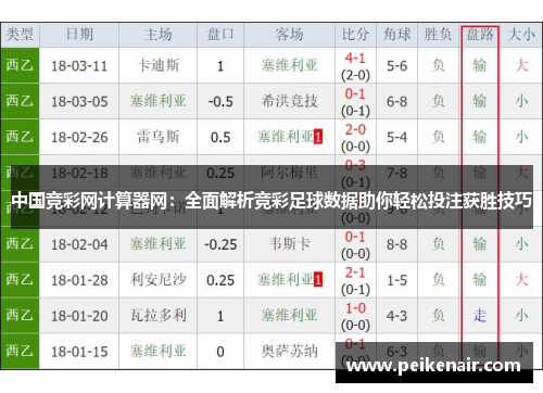 足彩网竞彩计算器，预测与决策的智能工具