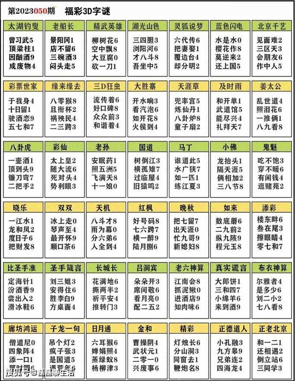 中彩网3D字谜图谜的魅力与探索