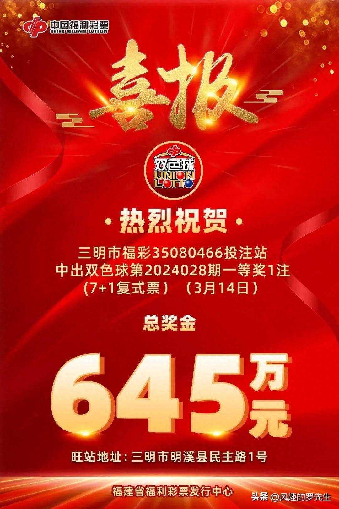 双色球福建一等奖，幸运之光照亮人生之路