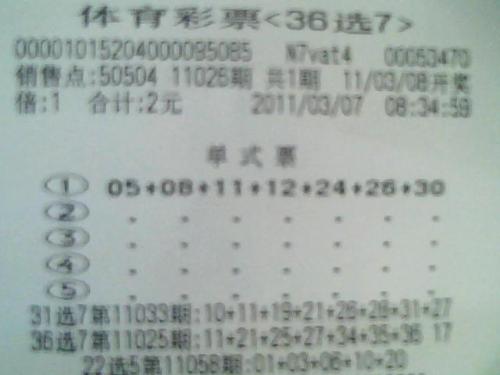 福利彩票开奖结果查询—2021年3月7日